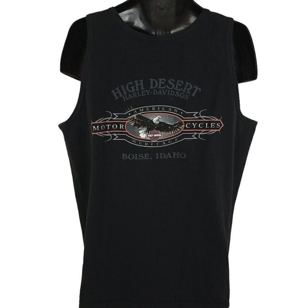 High Desert Harley Davidson Tank Top Vintage Y2K Boise Idaho Made In USA Mens XL